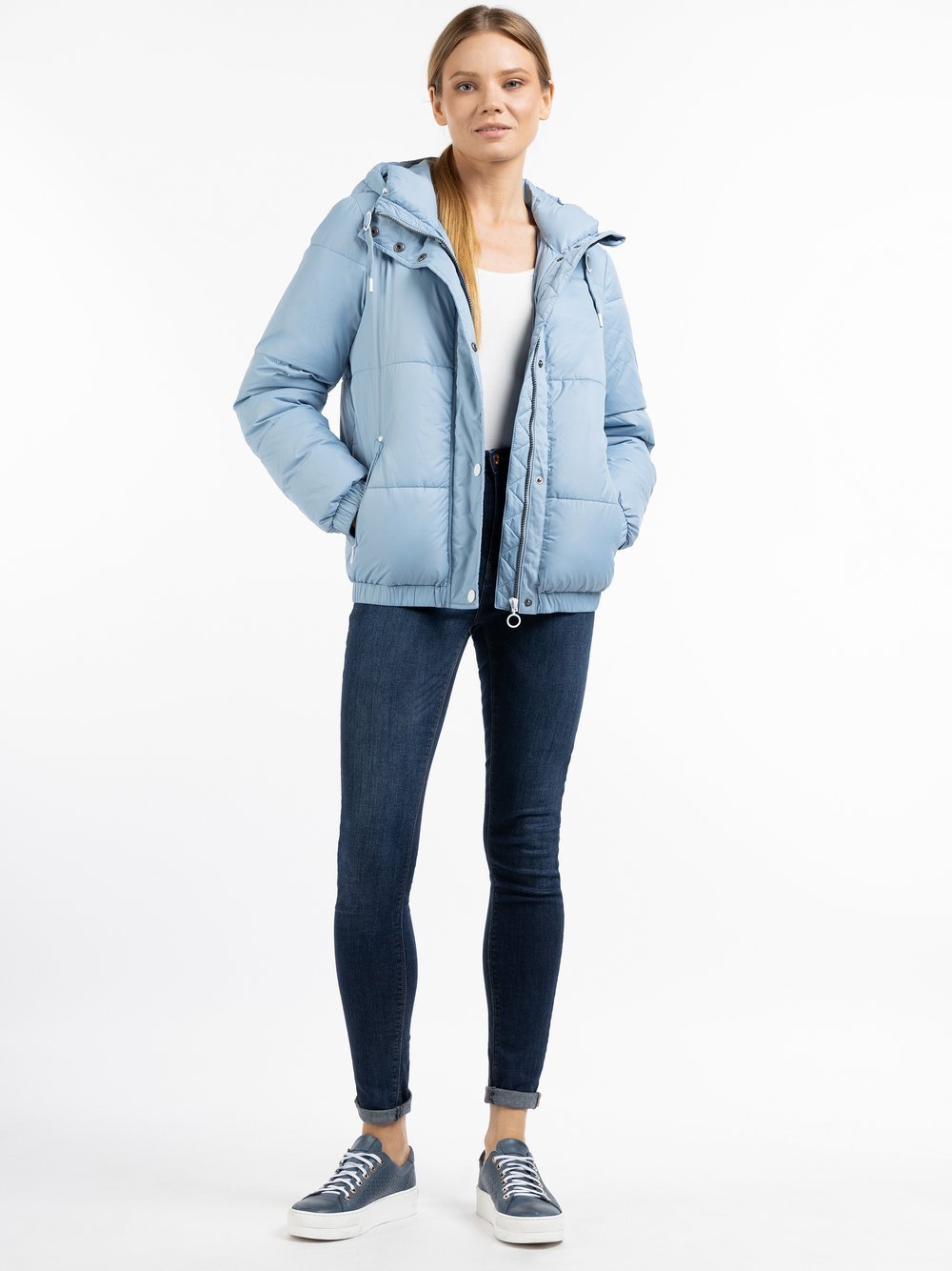 Dreimaster Jacke mit Wattierung Damen blau, XXL