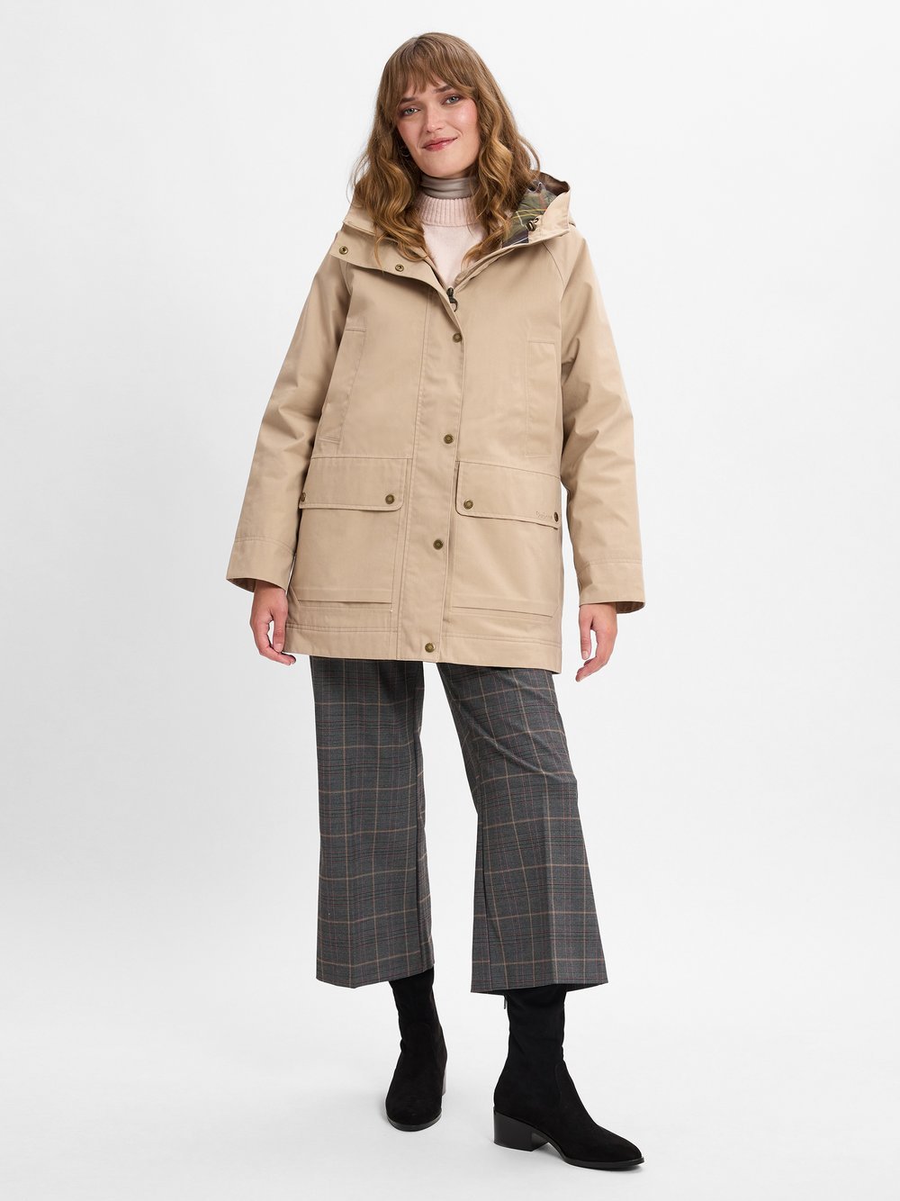 Barbour Parka Damen Baumwolle beige, 46