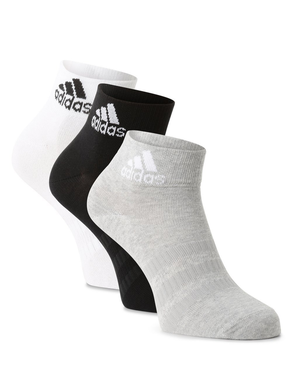 Obraz przedstawiający adidas Originals Skarpety pakowane po 3 szt. Kobiety Bawełna czarny|biały|szary jednolity, M