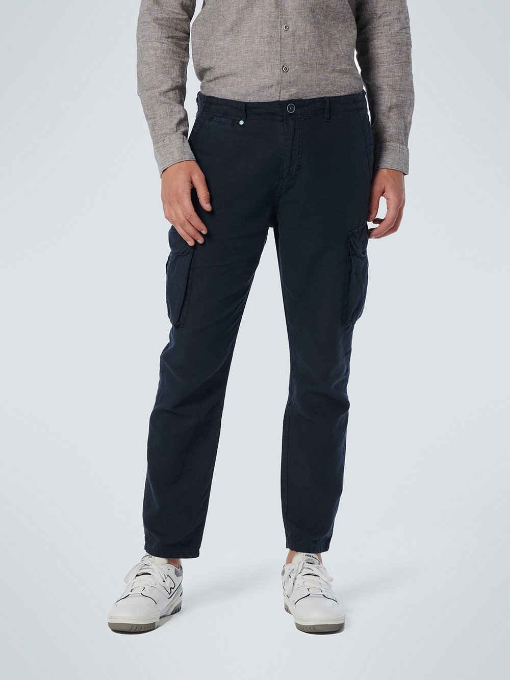 No Excess Cargohose Herren Leinen blau, L