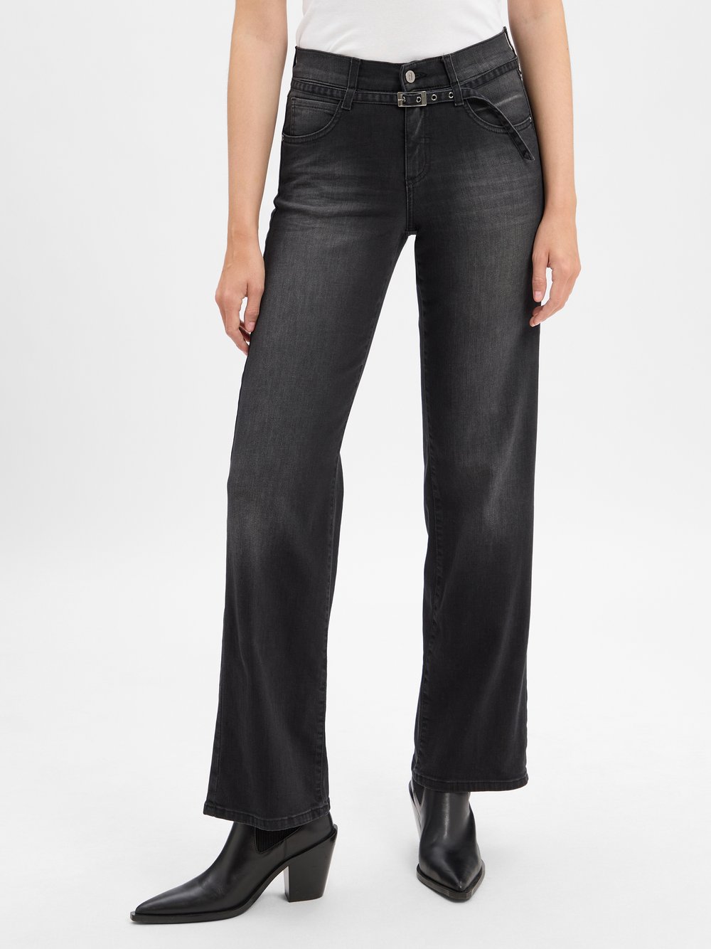 Thumbnail - Angels Jeans Damen Baumwolle grau, 38-30
