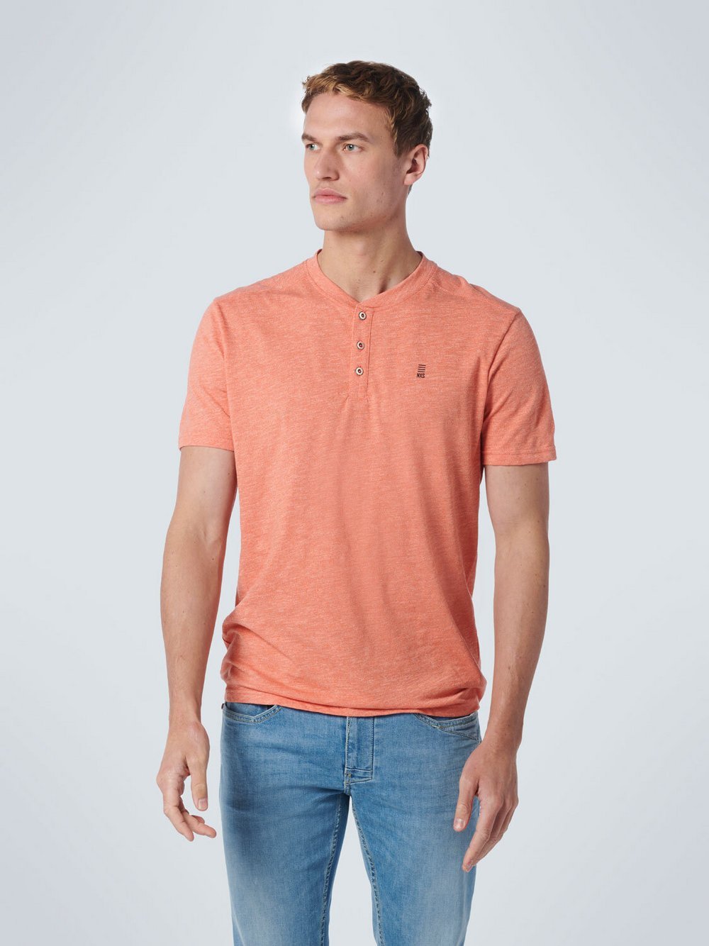 No Excess Basic T-Shirt Herren Baumwolle orange, XL