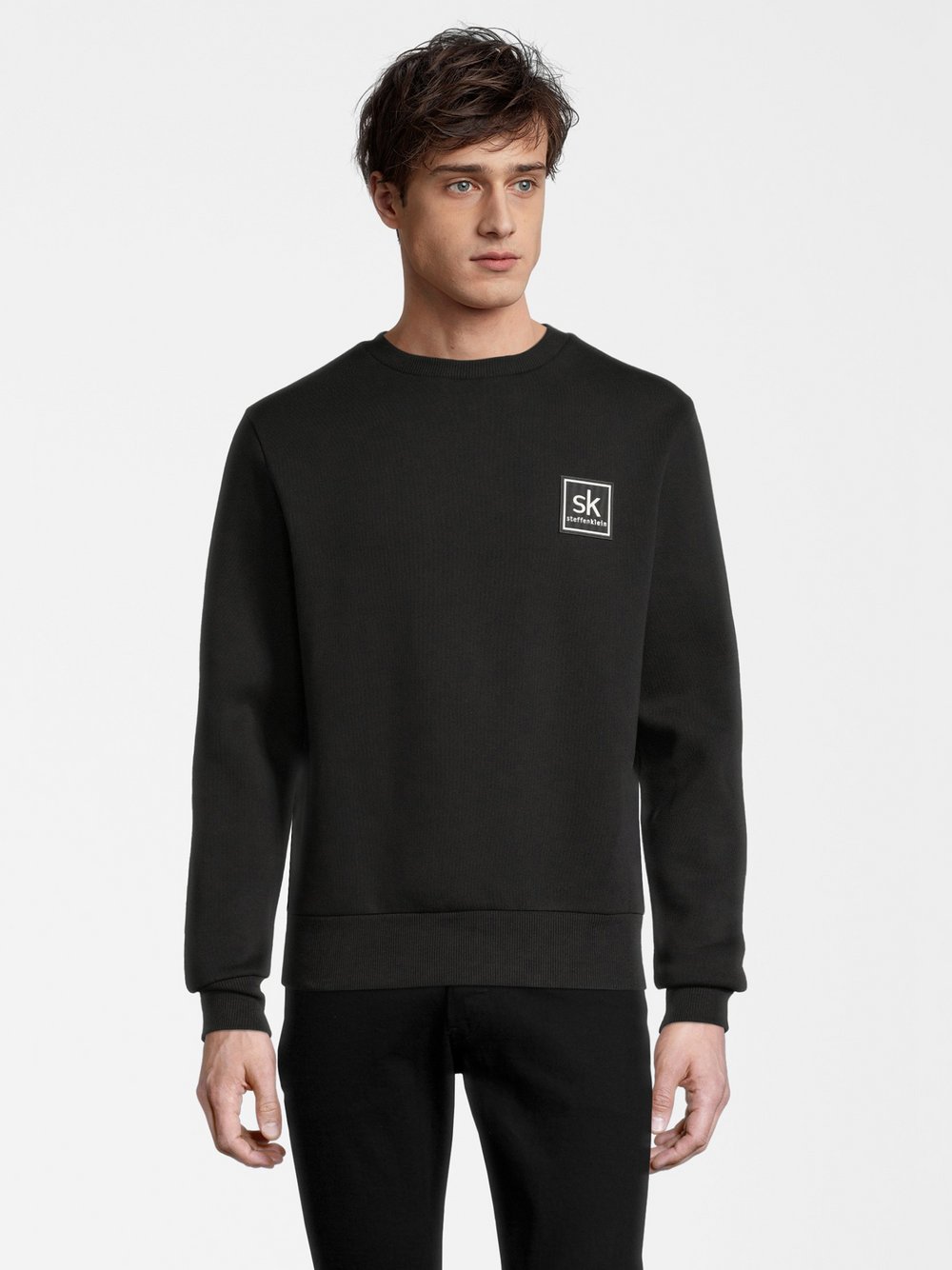 Steffen Klein Sweatshirt Herren Baumwolle schwarz bedruckt, L