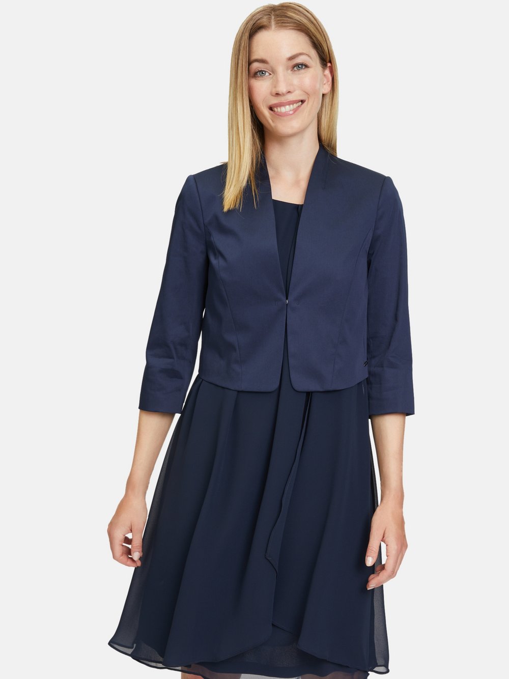 Betty & Co Bolero-Jacke Damen Baumwolle blau, 44