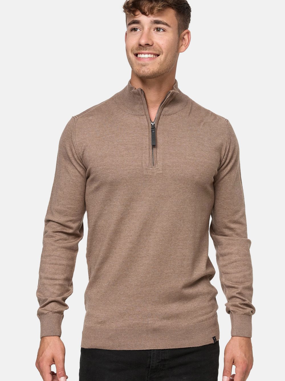 Indicode Strickpullover Herren Jersey beige, XL