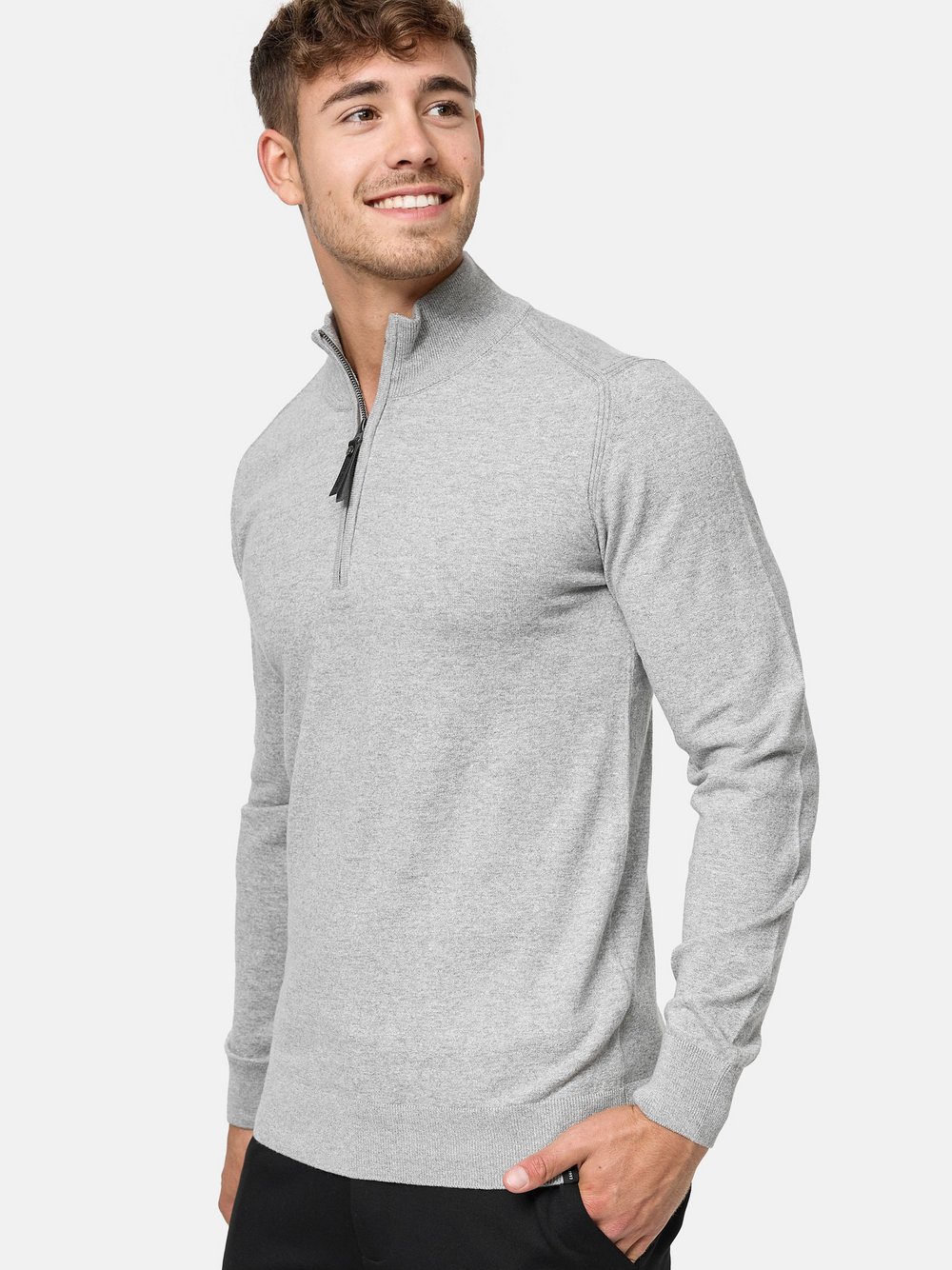 Indicode Strickpullover Herren Grobstrick grau, XL