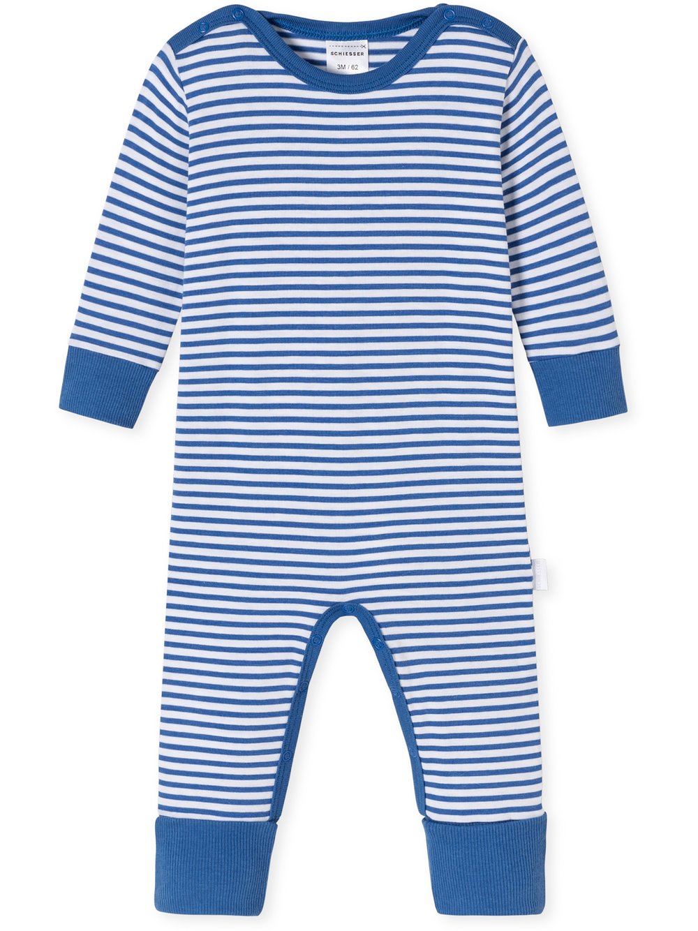 Schiesser Body  Baby Jersey blau gestreift, 56