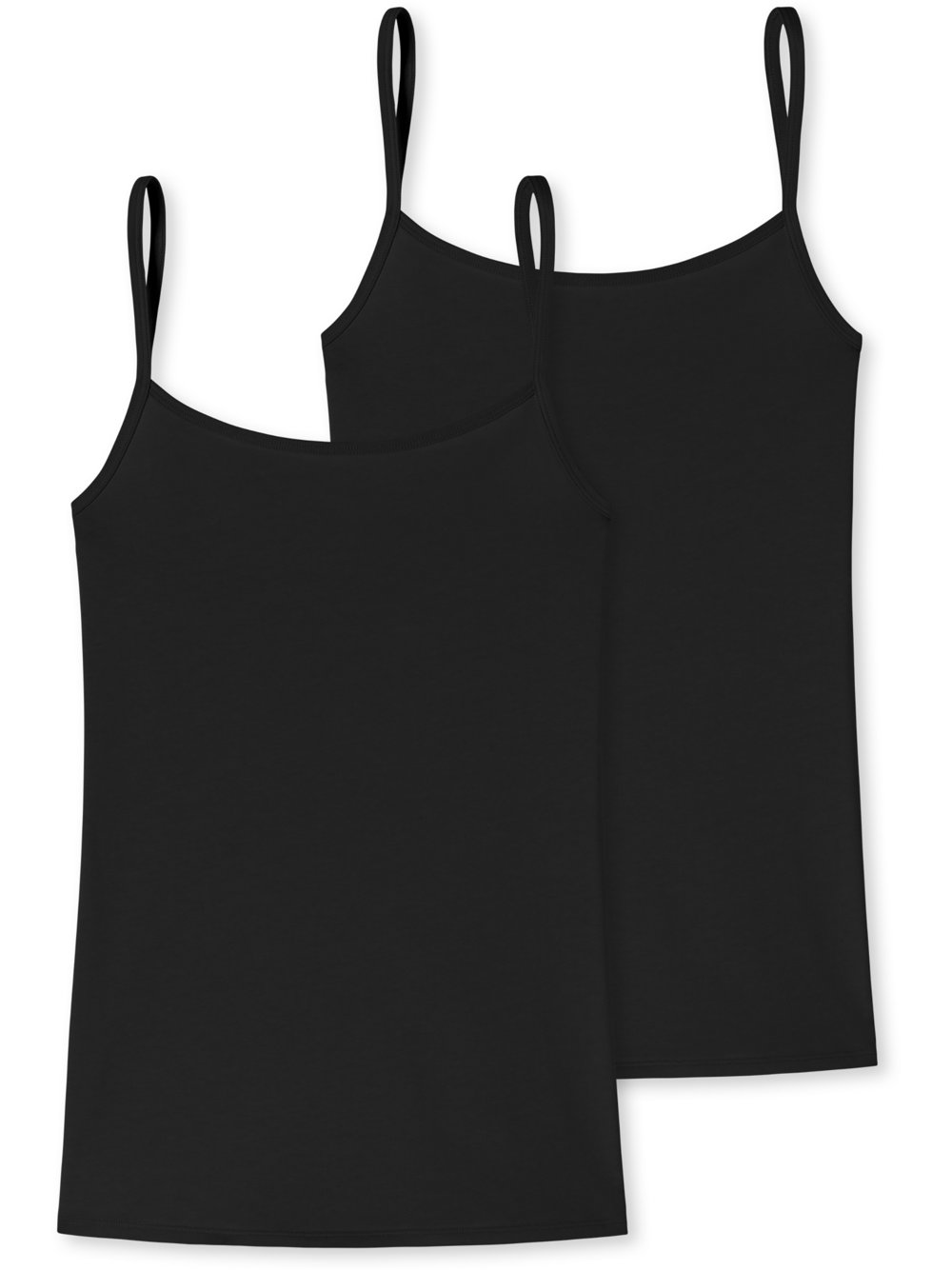 Schiesser Spaghettitop  Damen Baumwolle schwarz, XXXL