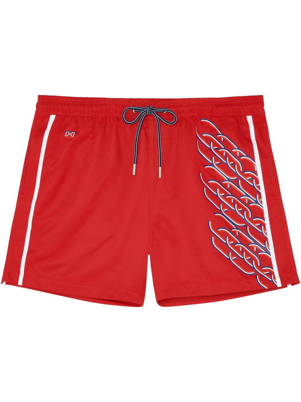 HOM Badeshorts  Herren rot bedruckt, L