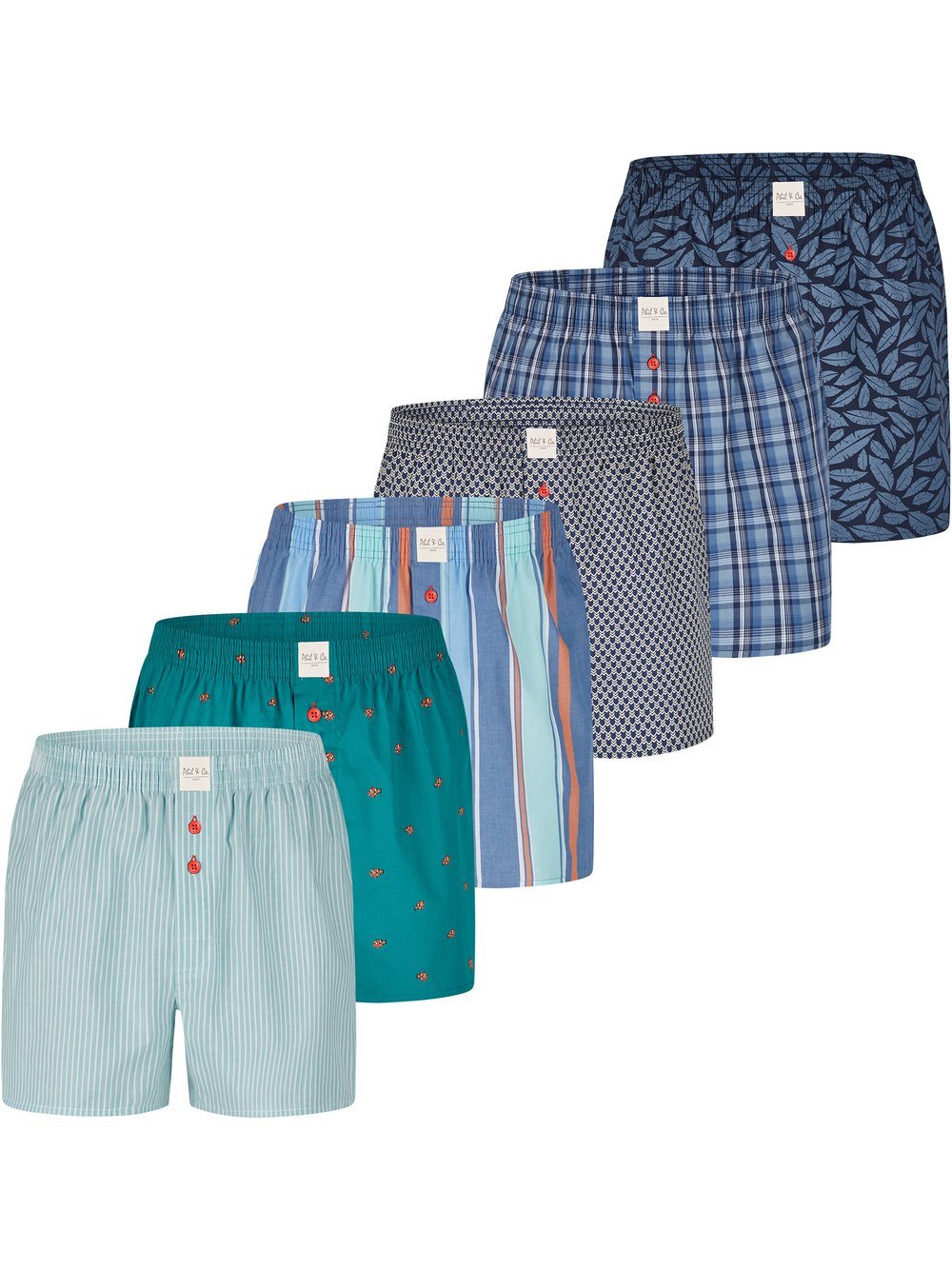 Phil & Co. Berlin Boxer  Herren Baumwolle mehrfarbig gemustert, M
