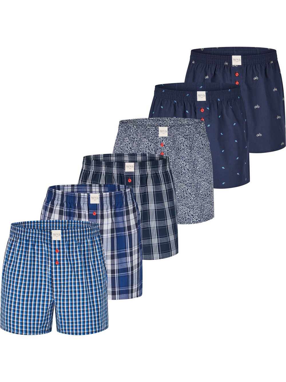 Phil & Co. Berlin Boxer  Herren Baumwolle mehrfarbig gemustert, M