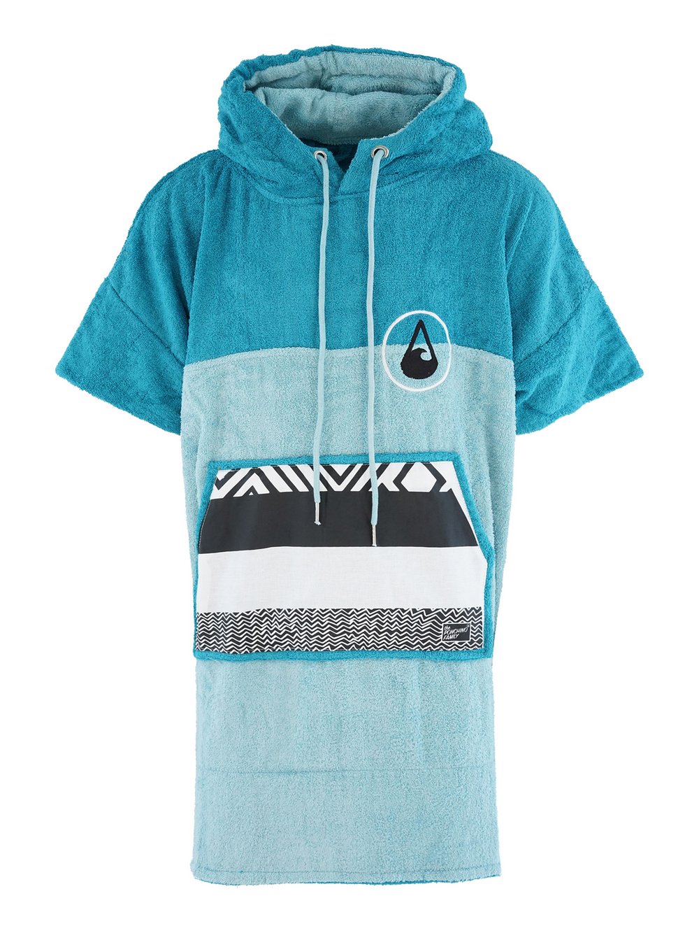 Wave Hawaii Badeponcho  Damen Jersey blau bedruckt, M