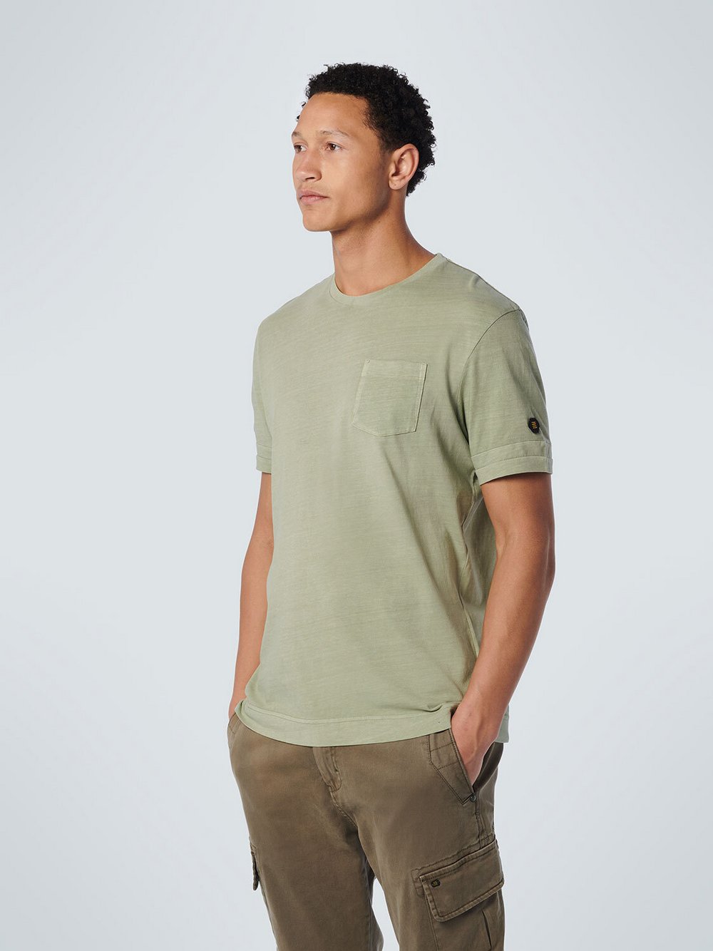 No Excess Basic T-Shirt Herren Baumwolle grün, L