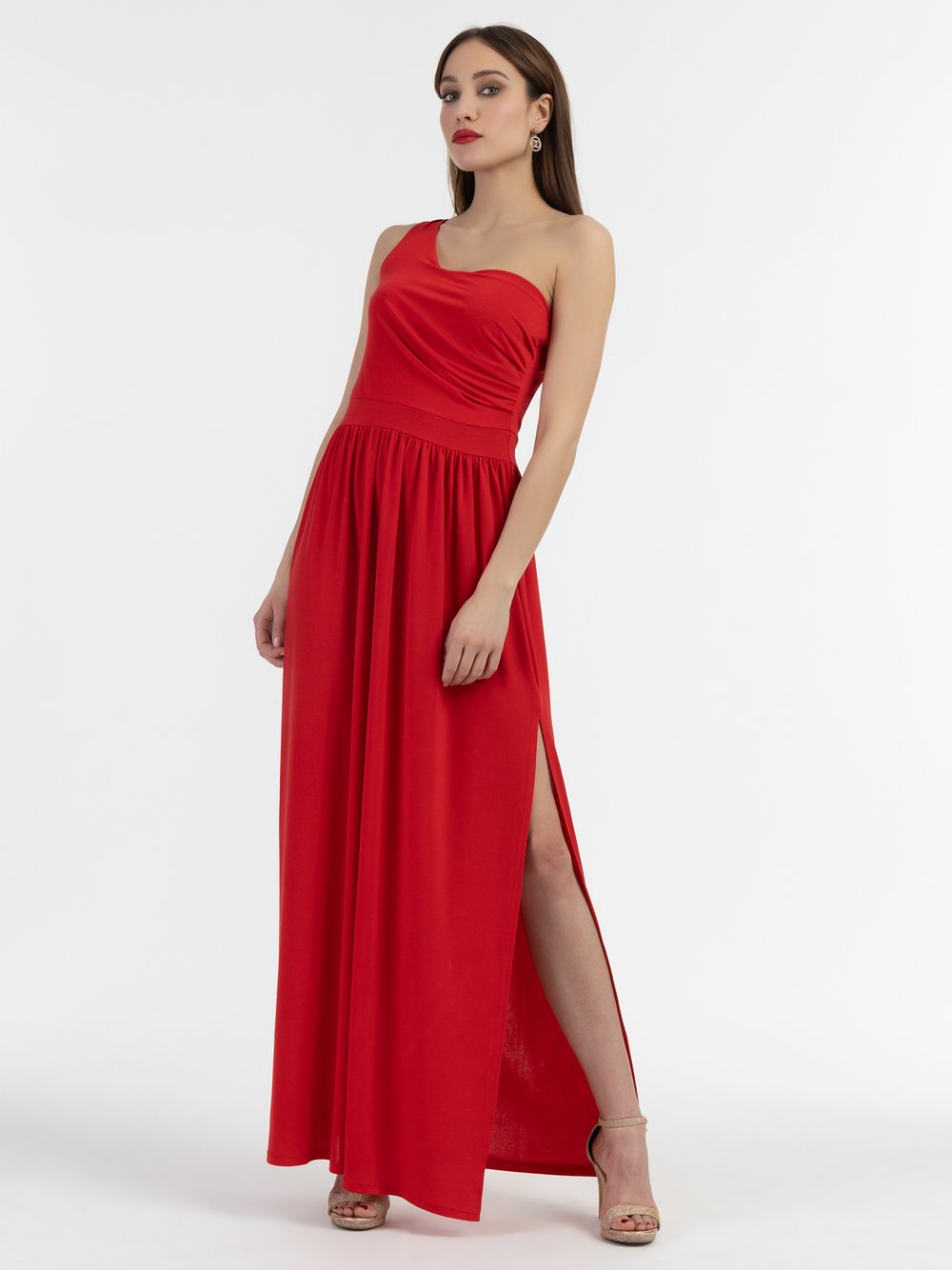 Faina One-Shoulder Maxikleid Damen rot, S