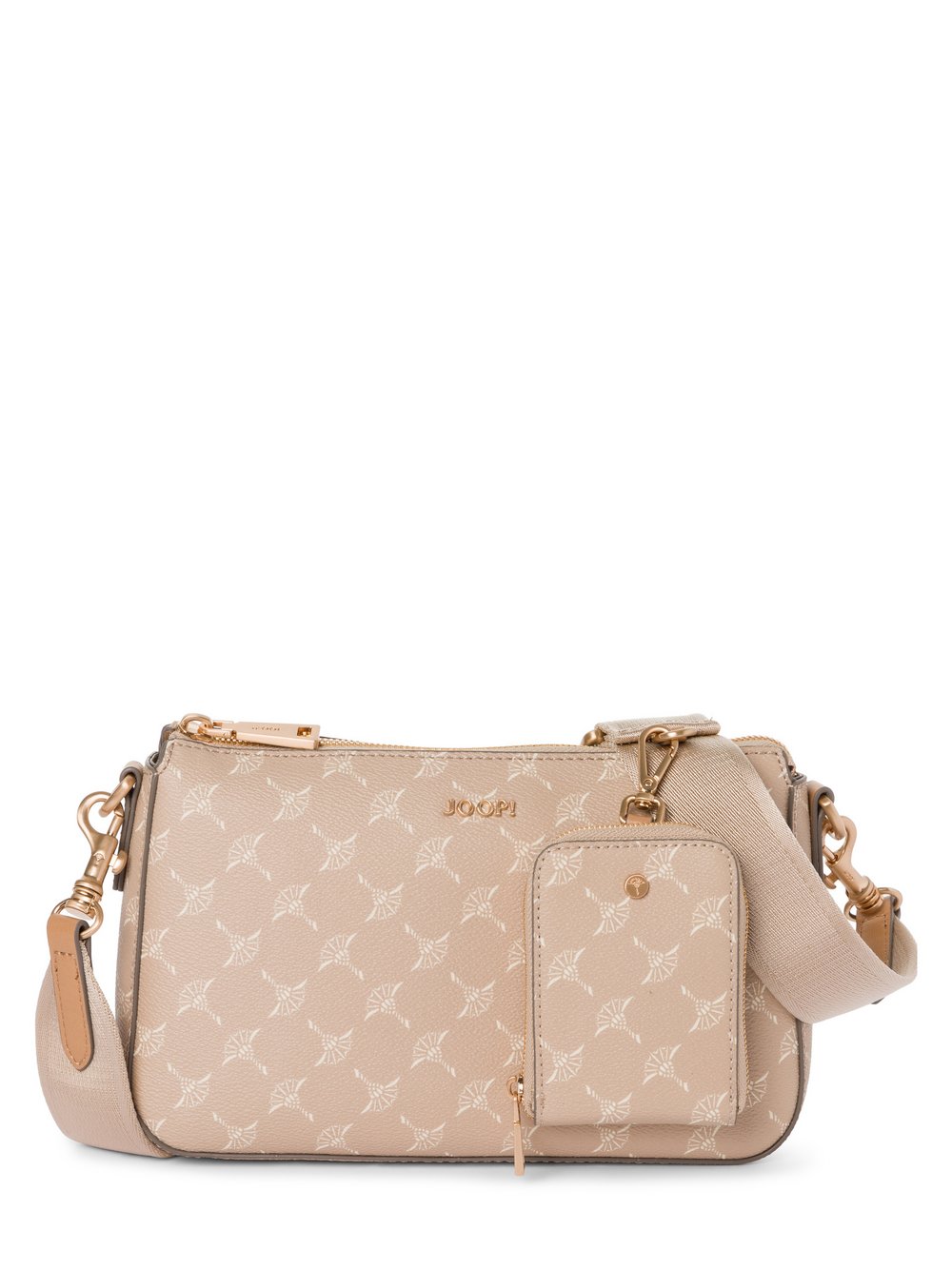 JOOP! Umhängetasche Damen Kunstleder beige gemustert, ONE SIZE