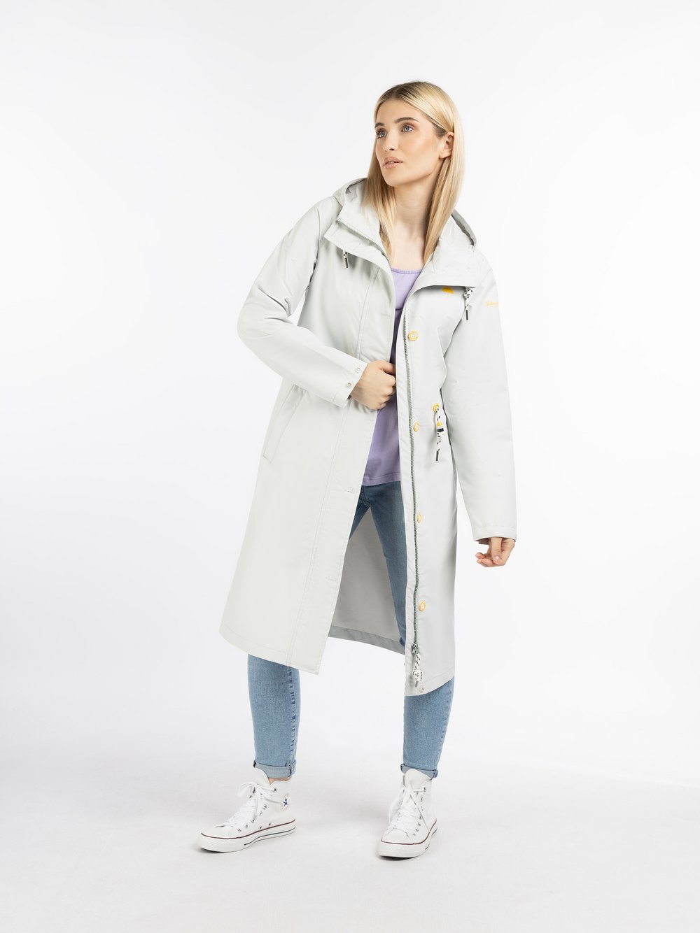 Schmuddelwedda Regenmantel Damen grau, XL