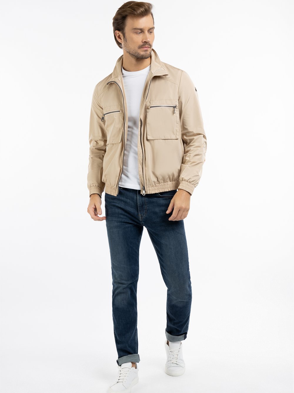 Dreimaster Übergangsjacke Herren beige, XXL