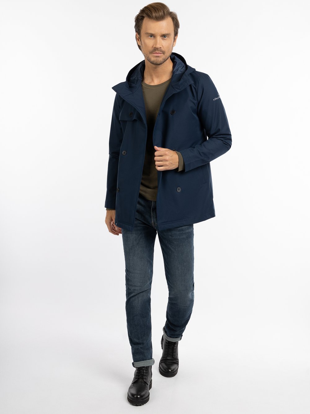 Dreimaster Regenjacke Herren blau, S