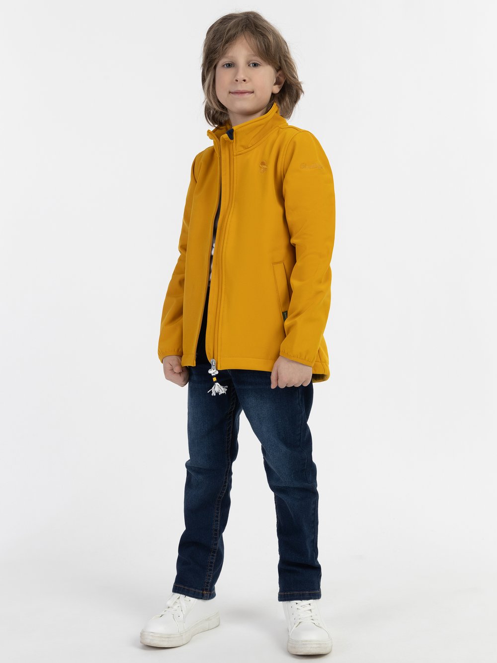 Schmuddelwedda (Kids) Softshelljacke Jungen gelb, 134