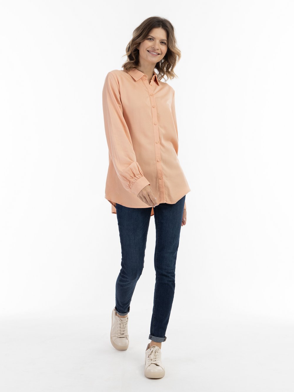 Usha Bluse Damen Viskose orange, M