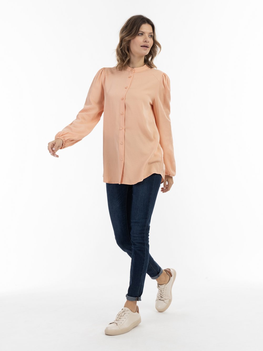 Usha Bluse Damen Viskose orange, S