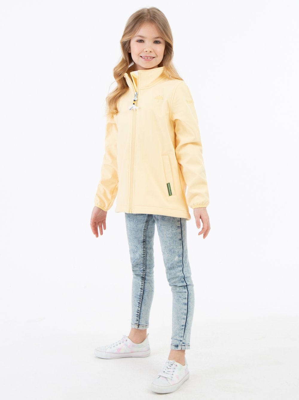 Schmuddelwedda Softshelljacke Mädchen gelb, 104