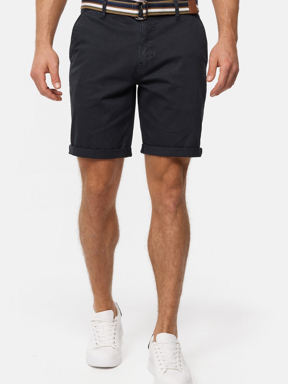 Indicode Shorts Chino Herren Baumwolle schwarz, XXL