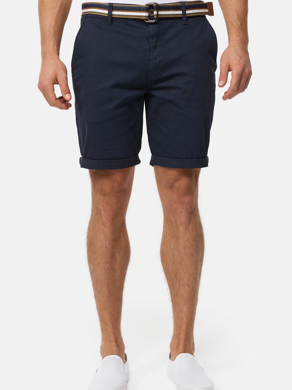 Indicode Shorts Chino Herren Baumwolle blau, XL