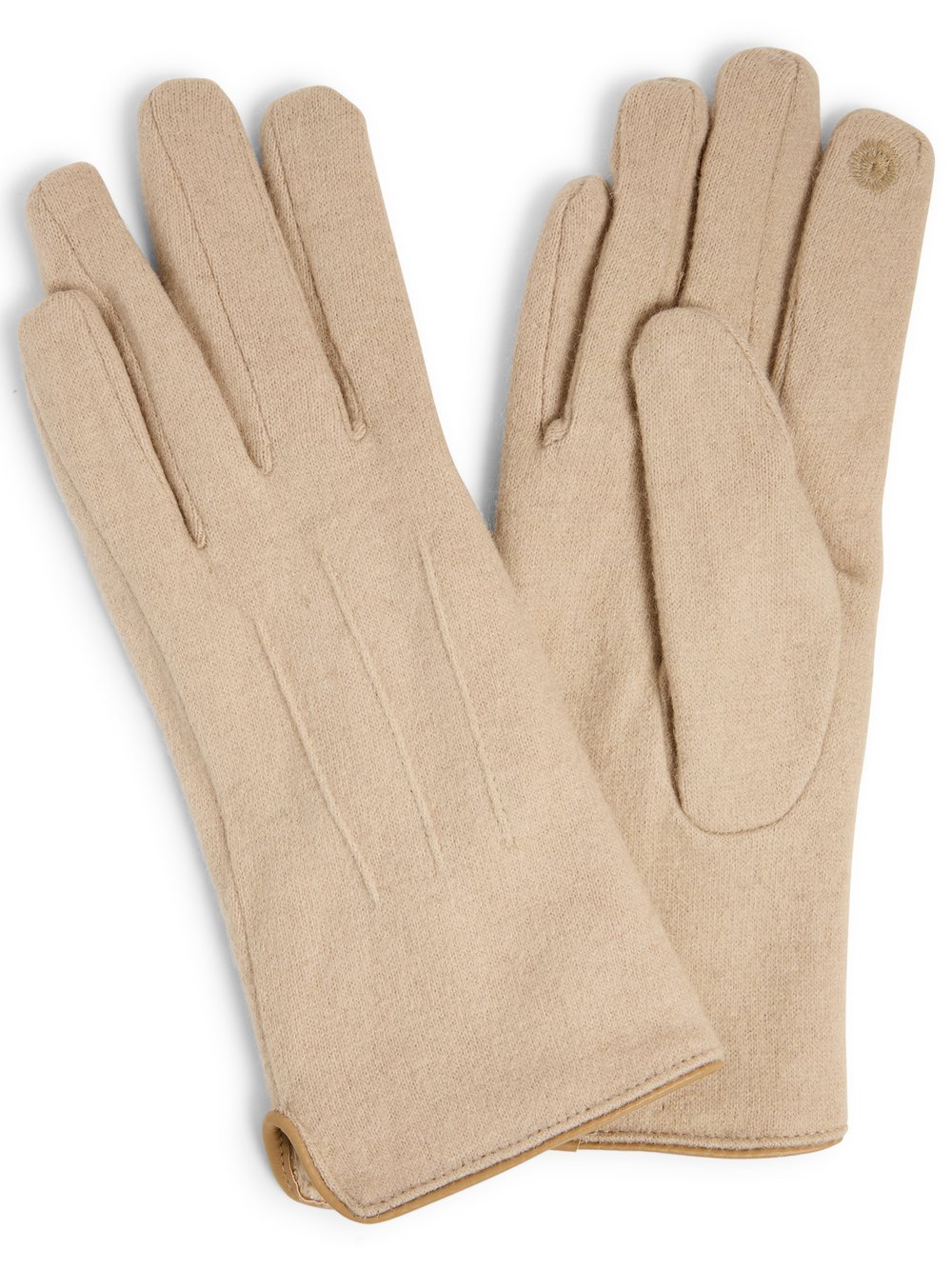 EEM Wollhandschuhe Damen Wolle beige, L