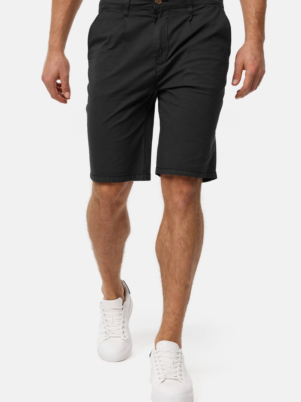 Indicode Shorts Chino Herren Baumwolle schwarz, M