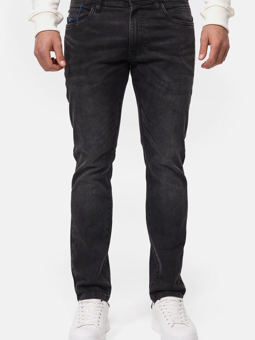 Indicode Jeanshose Herren Baumwolle schwarz, 32-30