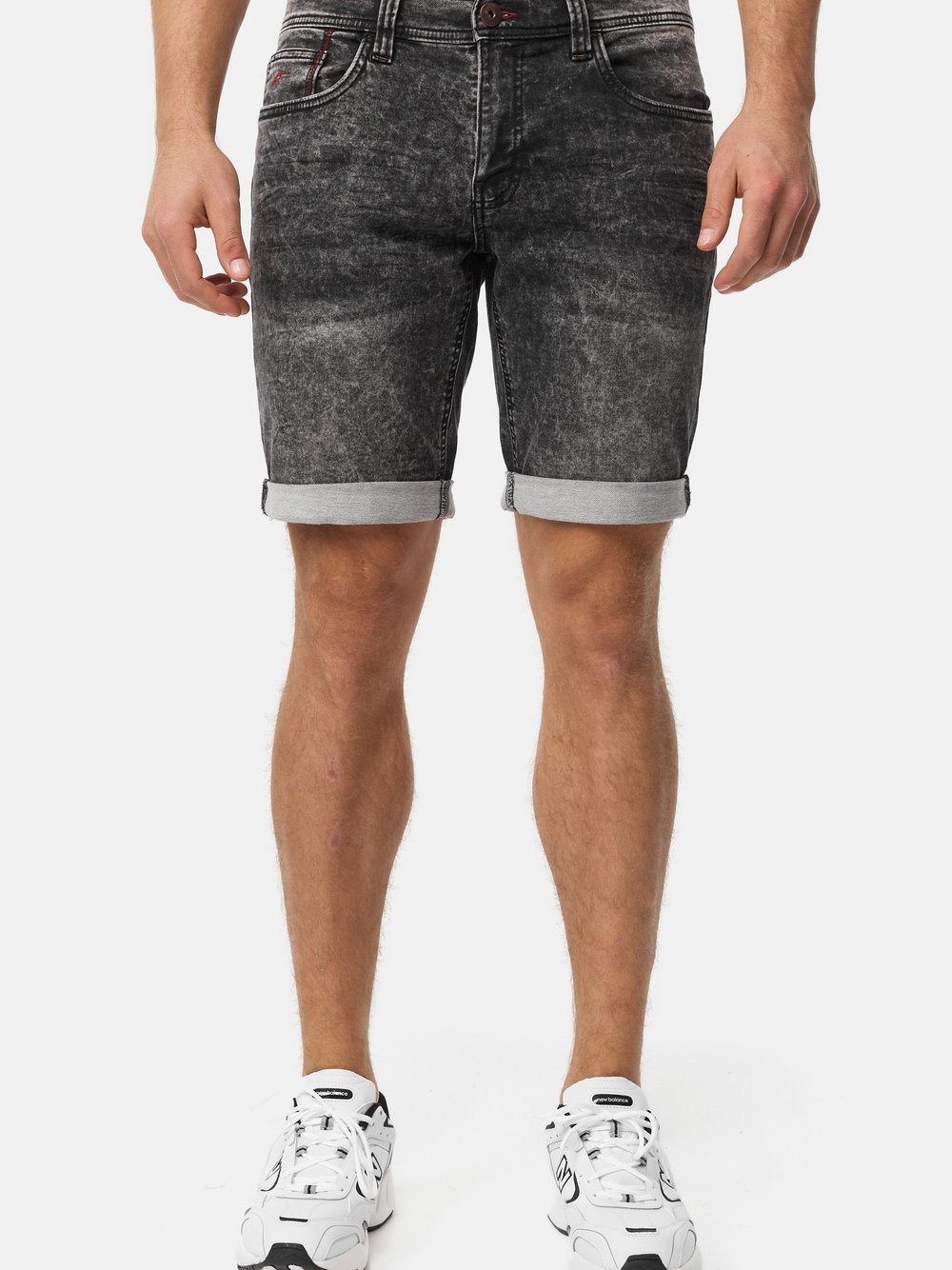 Indicode Shorts Jeans Herren Baumwolle schwarz, S