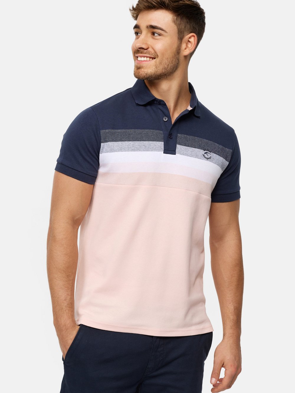 Indicode Poloshirt Herren Baumwolle blau, S