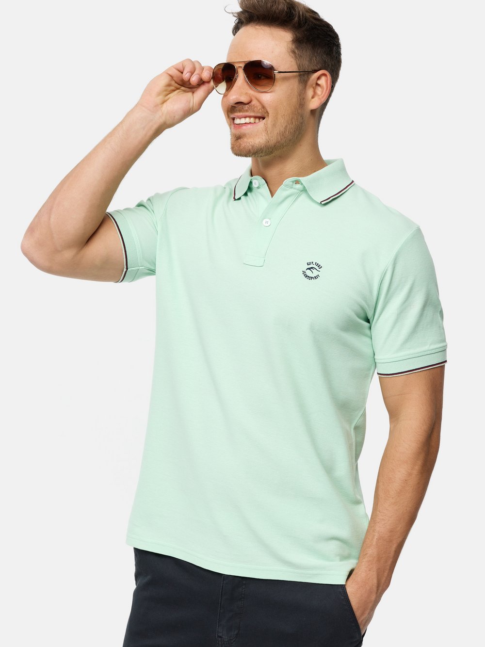 Indicode Poloshirt Herren Baumwolle mehrfarbig, S