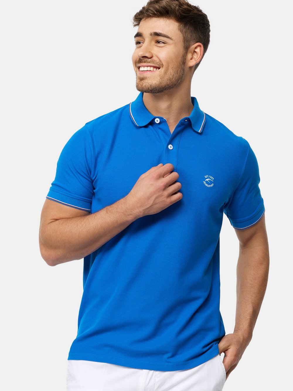 Indicode Poloshirt Herren Baumwolle blau, XXL