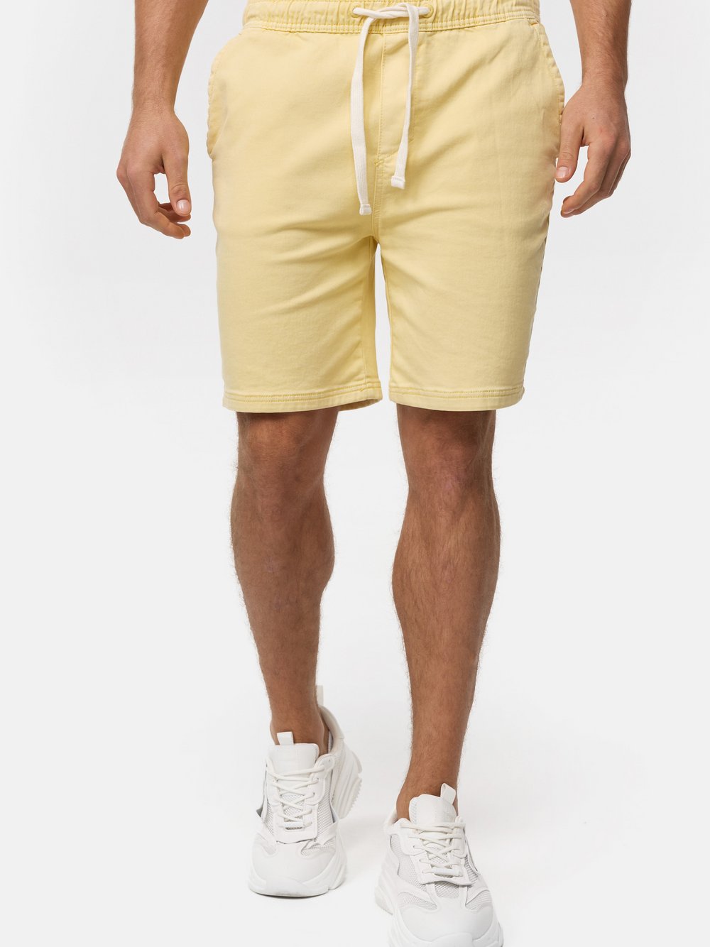 Indicode Shorts Chino Herren Baumwolle gelb, S