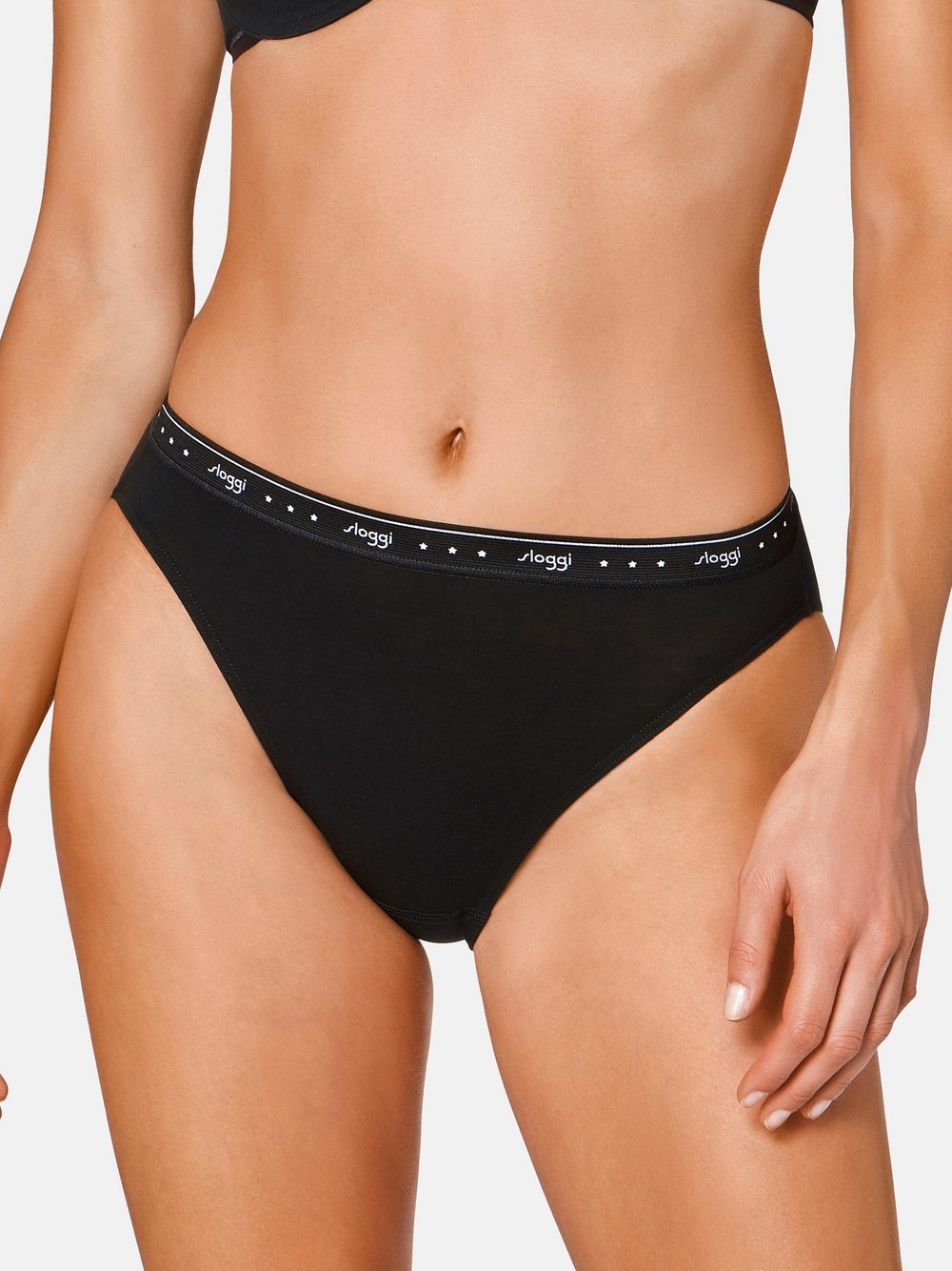 sloggi Tai Slip Damen Baumwolle schwarz, 44