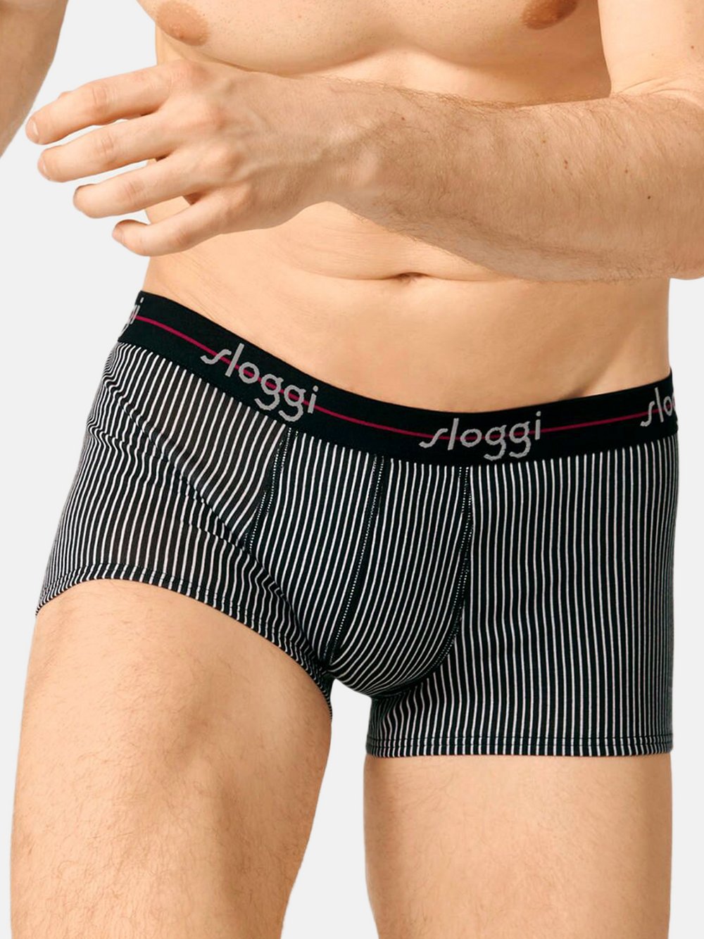 sloggi Retro Short  Herren Baumwolle schwarz, L