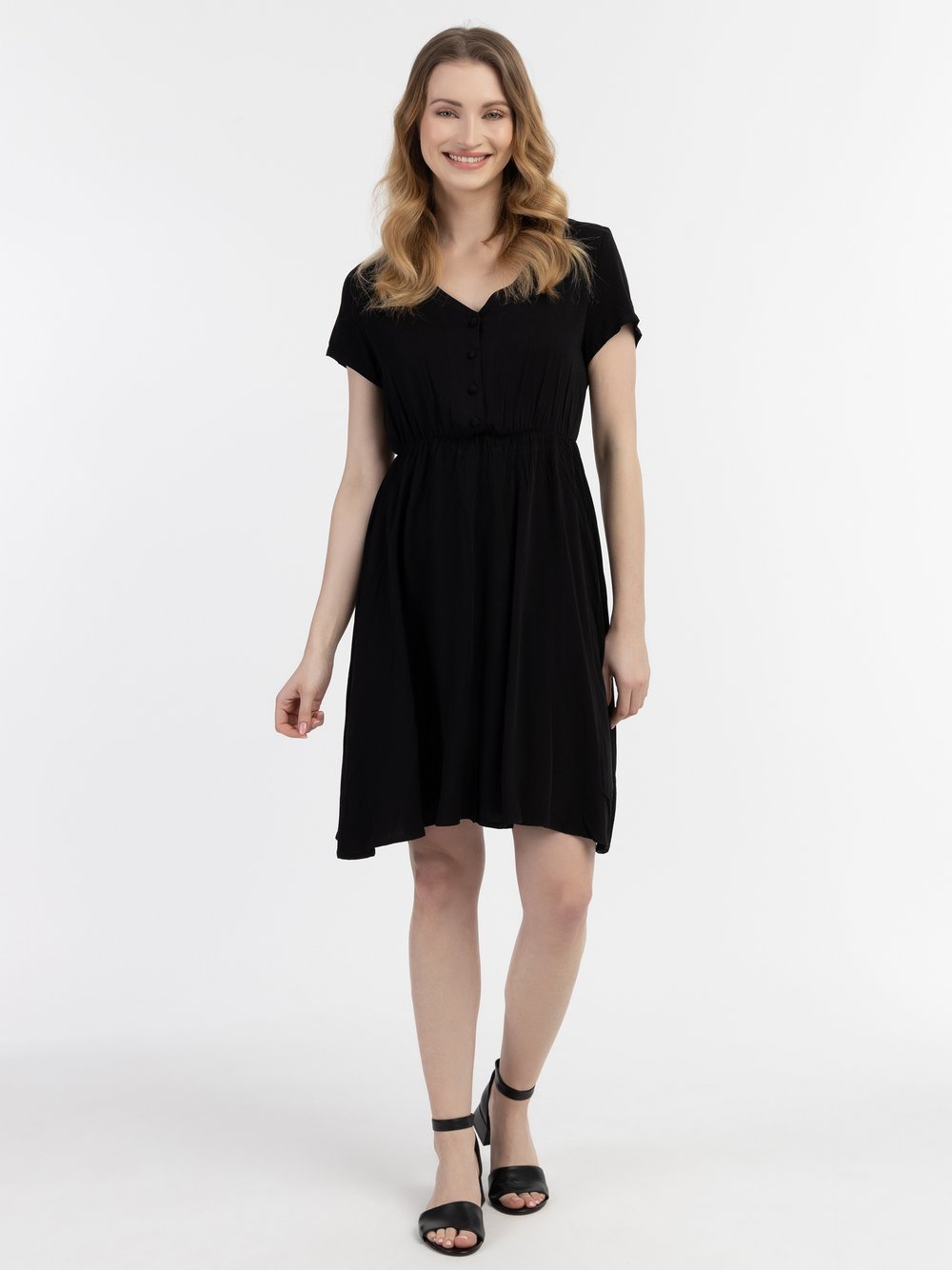 Usha Kleid Damen Viskose schwarz, M