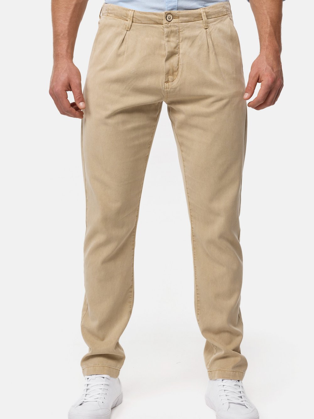 Indicode Chinohose Herren Baumwolle beige, L