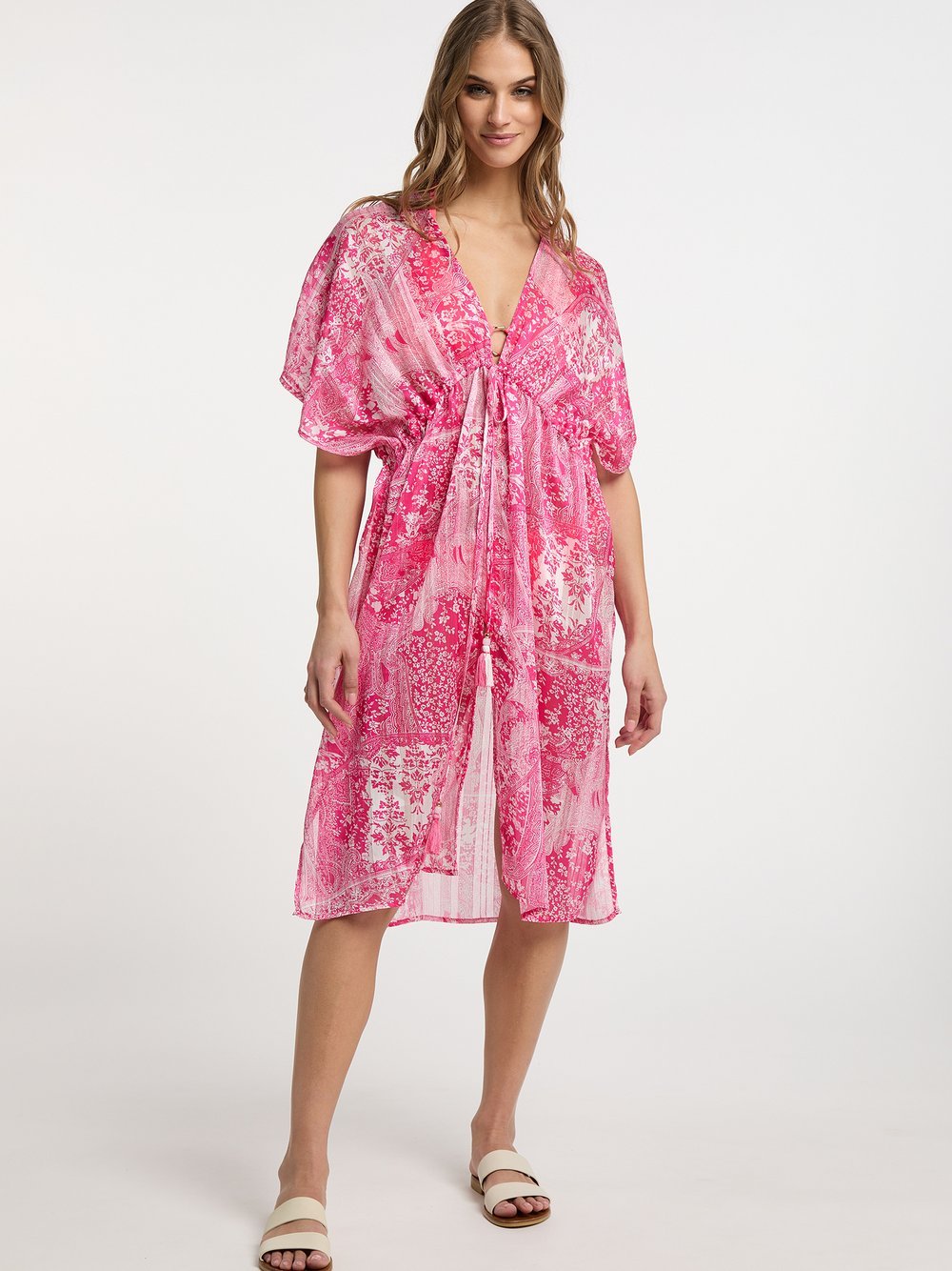 IZIA Kimono Damen mehrfarbig gemustert, L