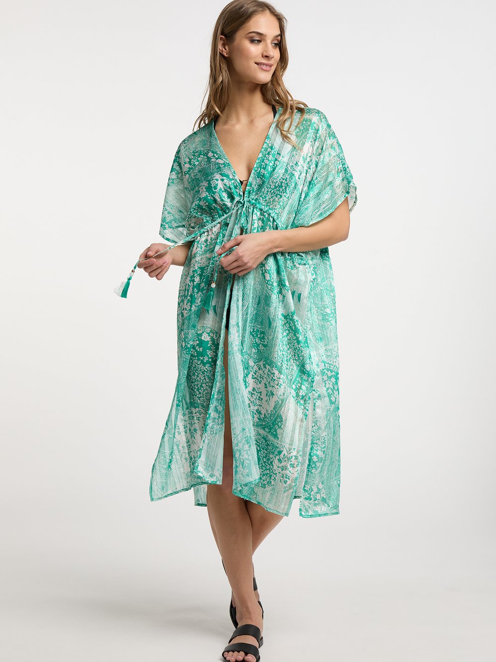 IZIA Kimono Damen mehrfarbig gemustert, XS