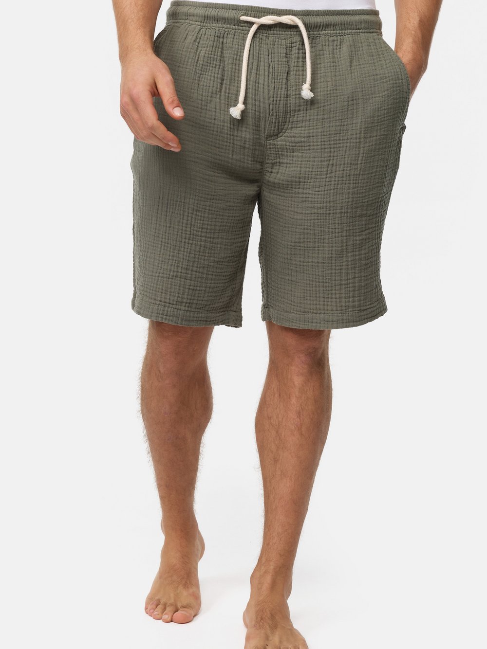 Indicode Shorts Chino Herren Baumwolle grün, L