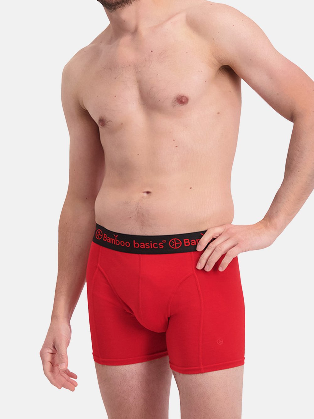 Thumbnail - Bamboo Retro Shorts Herren Viskose rot, S