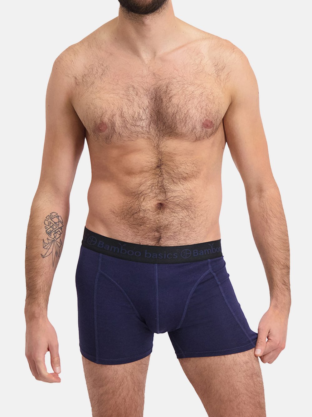 Thumbnail - Bamboo Retro Shorts Herren Viskose blau, S