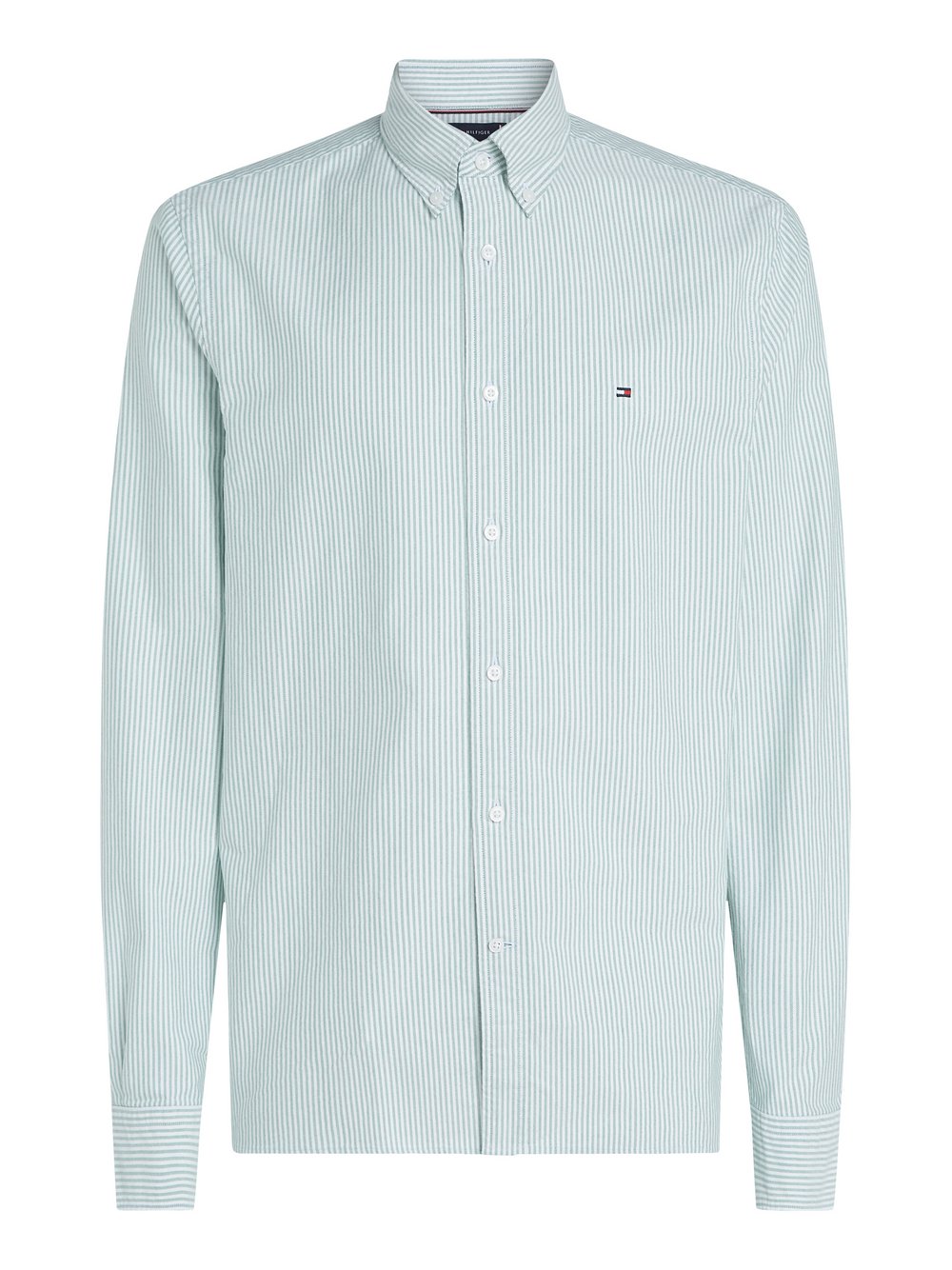 Tommy Hilfiger Hemd Herren Regular Fit Baumwolle grün gestreift, M