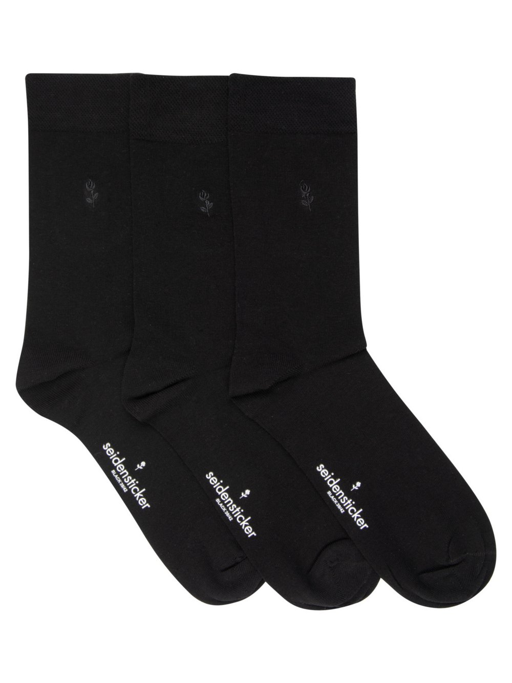 Seidensticker Socken Herren Baumwolle schwarz, 43-46