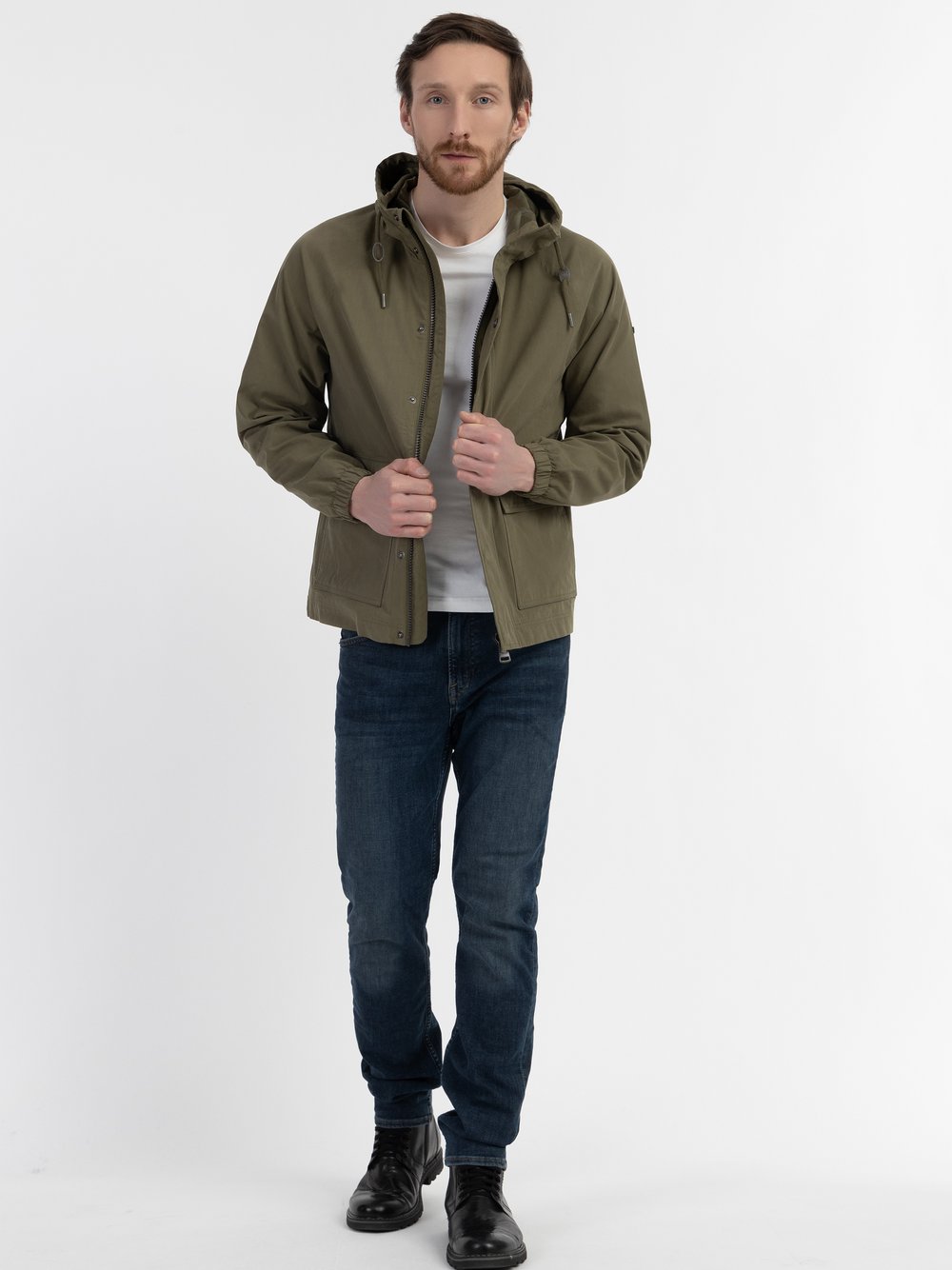 Dreimaster Jacke Herren Baumwolle grün, L