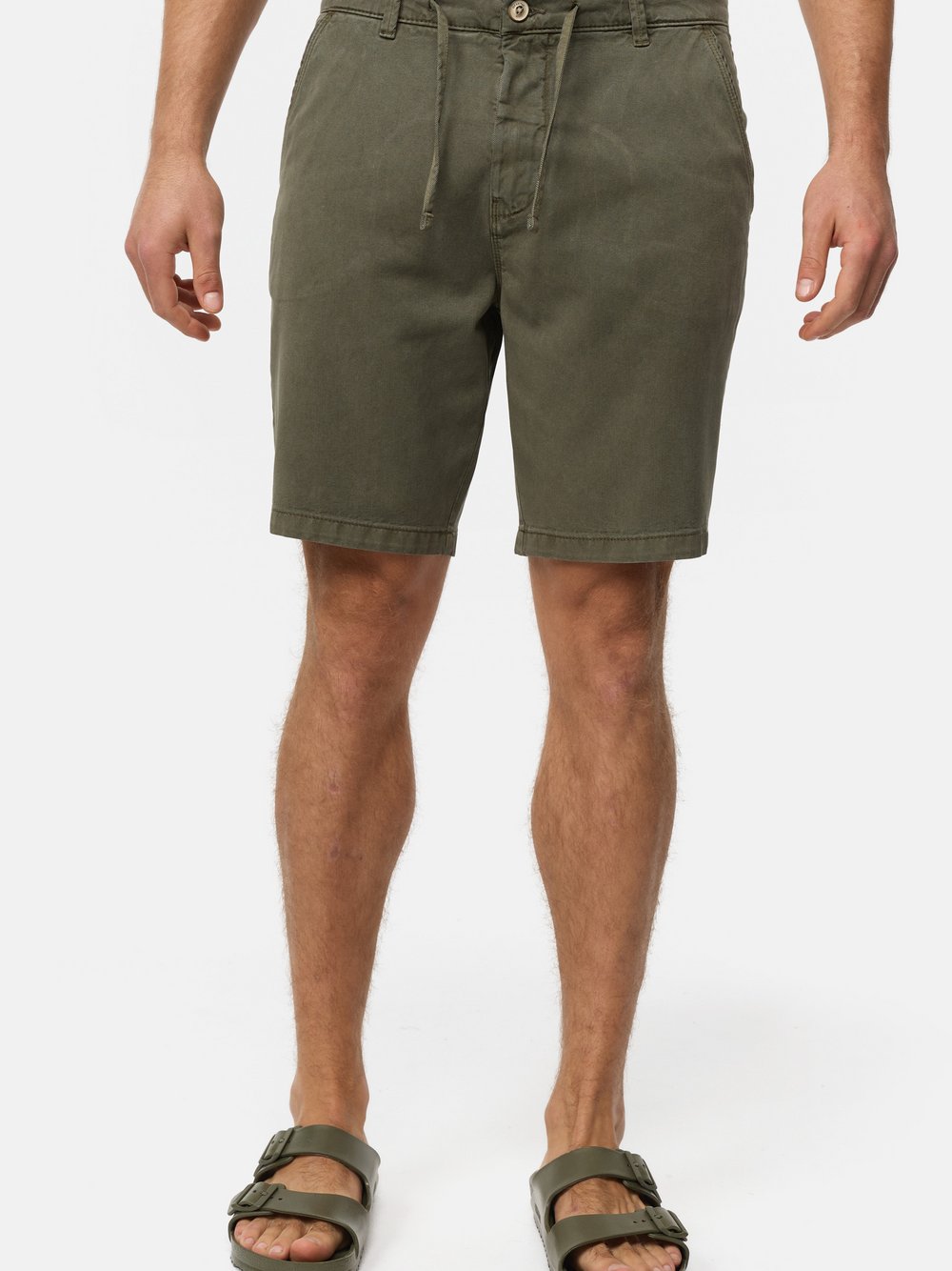 Indicode Shorts Chino Herren Baumwolle grün, M