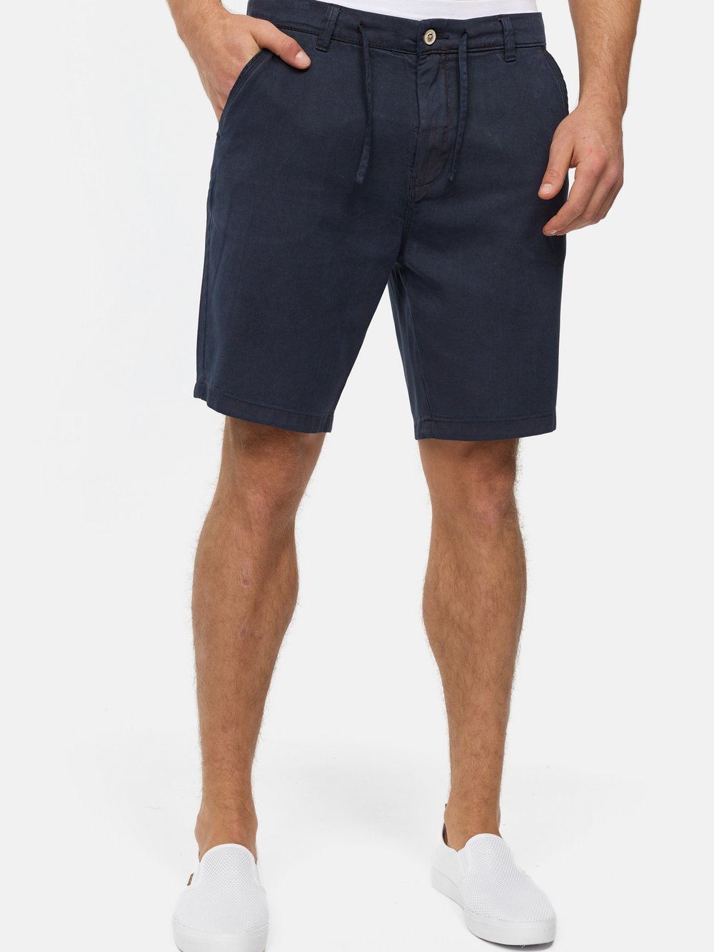 Indicode Shorts Chino Herren Baumwolle blau, L